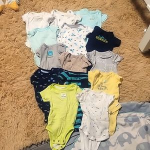 Newborn baby boy onesie lot